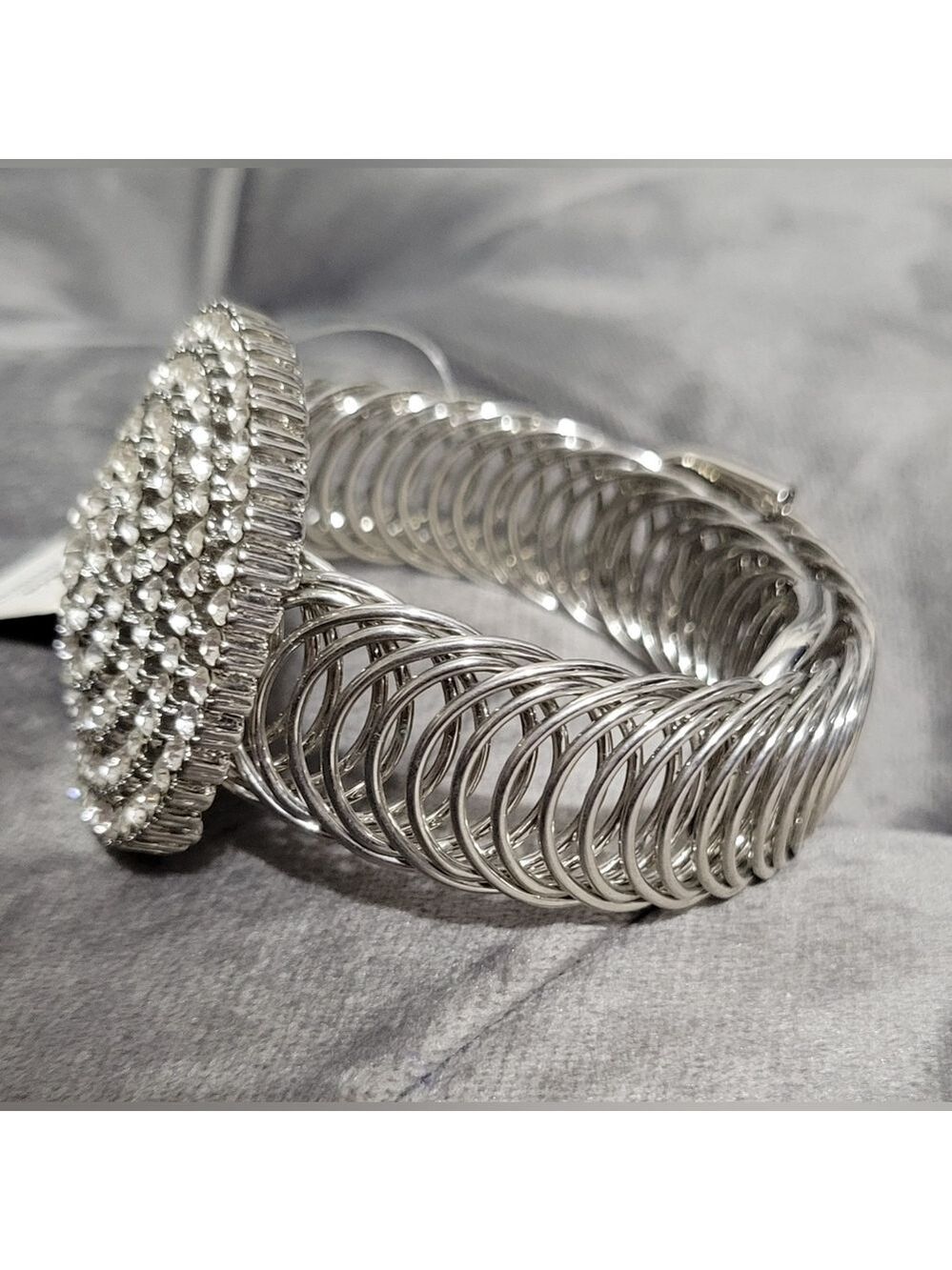 Silver Rhinestone Bracelet - Picture 2 of 5